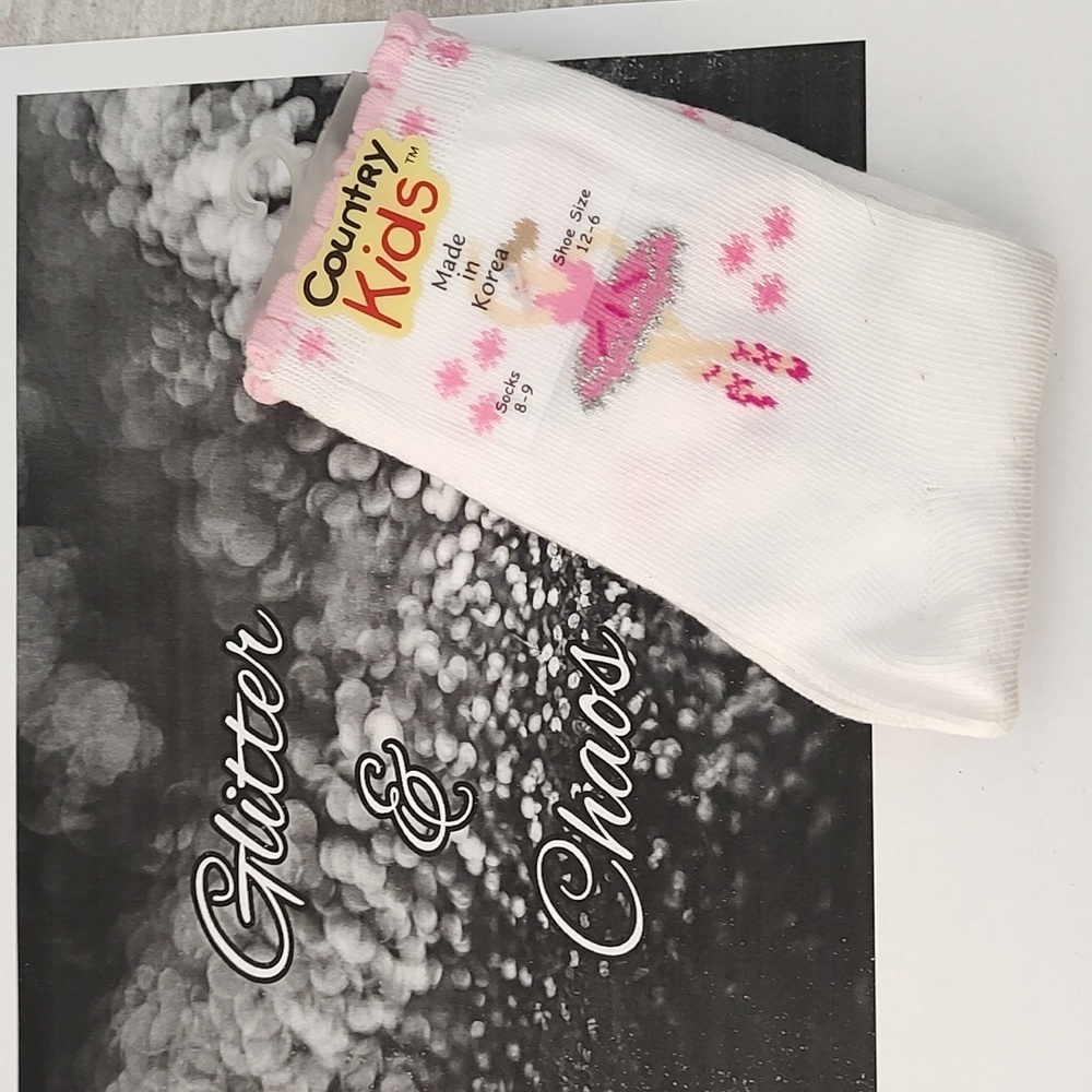 *HOST PICK* Country Kids White and Pink Ballerina Socks Size 5-10 Yrs